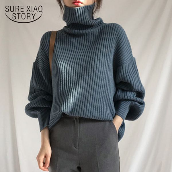 knitted autumn winter long sleeve vintage sweaters loose pullover turtleneck women sweater jumper 11656 210415, White;black
knitted autumn winter long sleeve vintage sweaters loose pullover turtleneck women sweater jumper 11656 210415, White;black