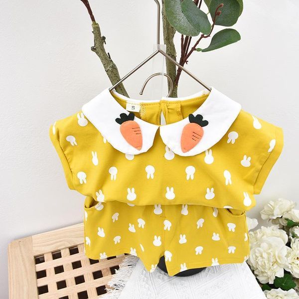 girl clothing suit summer sleeveless t-shirt + cartoon pattern shorts 2pcs children's baby clothes sets, White
girl clothing suit summer sleeveless t-shirt + cartoon pattern shorts 2pcs children's baby clothes sets, White