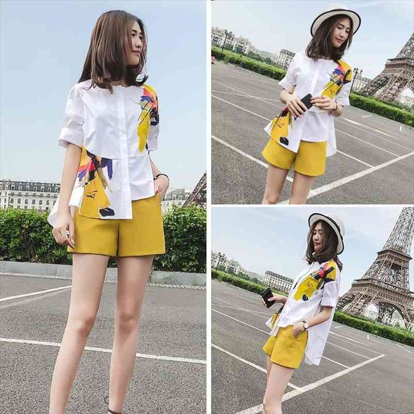 summer short two piece set women hidden breasted loose shirt yellow wide leg mini pants female work fashion suits, Gray
summer short two piece set women hidden breasted loose shirt yellow wide leg mini pants female work fashion suits, Gray