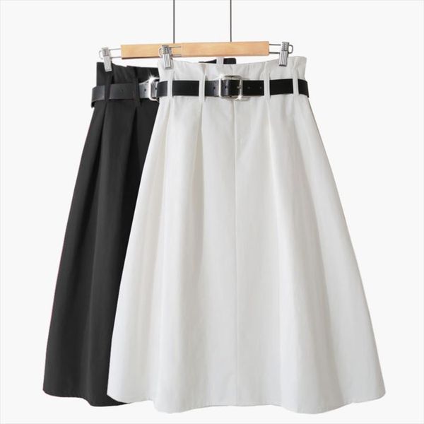 fashion with sashes spring summer women skirts korean elegant style high waist pleated a line casual female, Black
fashion with sashes spring summer women skirts korean elegant style high waist pleated a line casual female, Black