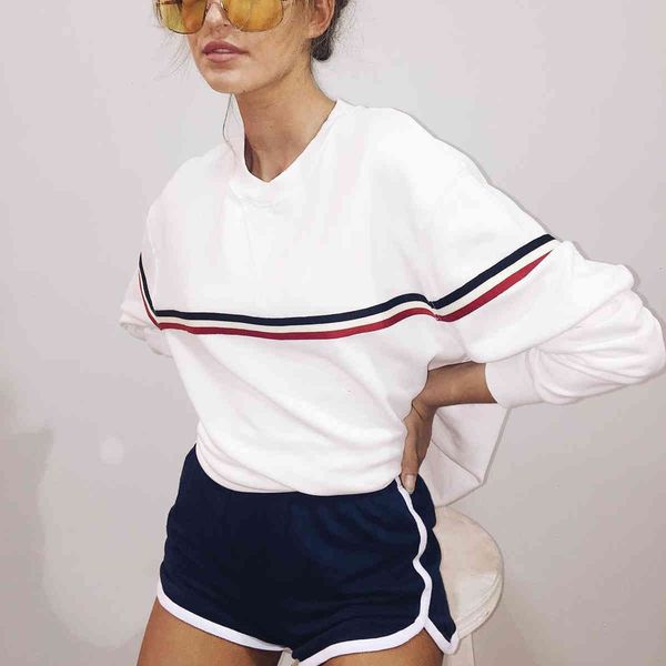 women's hoodies & sweatshirts fashion white stripe hoodie women autumn cotton long sleeve o neck pullover casual chic female hohn, Black
women's hoodies & sweatshirts fashion white stripe hoodie women autumn cotton long sleeve o neck pullover casual chic female hohn, Black