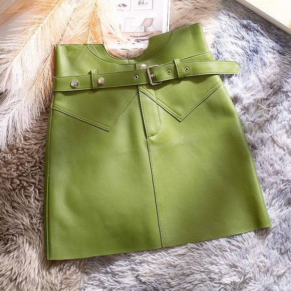 skirts female high waist summer 2021 genuine sheepskin leather skirt korean simple women's short ropa mujer zjt2445, Black
skirts female high waist summer 2021 genuine sheepskin leather skirt korean simple women's short ropa mujer zjt2445, Black