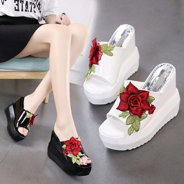 35-39 size summer women shoes 12cm heel height open toe embroidered sandals peep-toe platform increasing lady, Black
35-39 size summer women shoes 12cm heel height open toe embroidered sandals peep-toe platform increasing lady, Black
