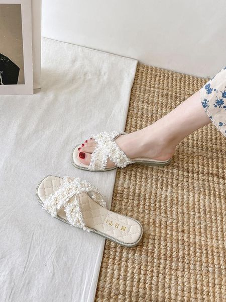 slippers women summer slides low female shoes string bead fashion 2021 flat luxury basic rome cotton fabric rubber bonded leathe, Black
slippers women summer slides low female shoes string bead fashion 2021 flat luxury basic rome cotton fabric rubber bonded leathe, Black