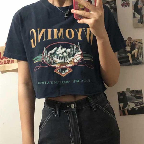 vintage pattern print loose women t shirts crop all match short sleeve summer shirt female casual chic streetwear, White
vintage pattern print loose women t shirts crop all match short sleeve summer shirt female casual chic streetwear, White