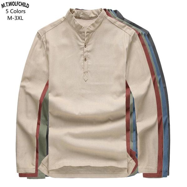 men's casual shirts fashion 2021 autumn mens long sleeve henry-collar linen solid color clothing, White;black
men's casual shirts fashion 2021 autumn mens long sleeve henry-collar linen solid color clothing, White;black