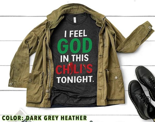 men's t-shirts funny gifts for christian t-shirt, i feel god in this chili's tonight t shirt men women, White;black
men's t-shirts funny gifts for christian t-shirt, i feel god in this chili's tonight t shirt men women, White;black