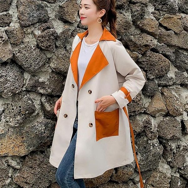 women's trench coats female women patchwork thin outerwear casual pockets long spring autumn sleeve loose, Tan;black
women's trench coats female women patchwork thin outerwear casual pockets long spring autumn sleeve loose, Tan;black