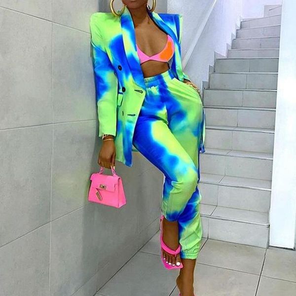 women's two piece pants chocomist two-pieces tie-dye suit women pant set zl1717, White
women's two piece pants chocomist two-pieces tie-dye suit women pant set zl1717, White