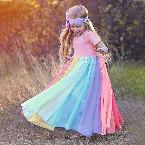 girl's dresses princess dress for girls kids rainbow splice pageant gown birthday party fashion robe blanche, Red;yellow
girl's dresses princess dress for girls kids rainbow splice pageant gown birthday party fashion robe blanche, Red;yellow