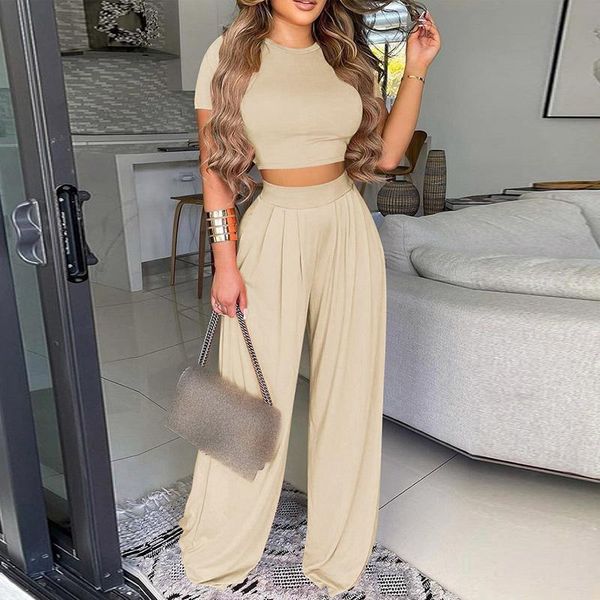 women's two piece pants summer elegant women set fashion o-neck slim and wide leg suits for ladies casual floral print chic outfits, White
women's two piece pants summer elegant women set fashion o-neck slim and wide leg suits for ladies casual floral print chic outfits, White