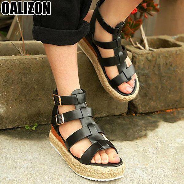 dress shoes occident style summer women fashion lady buckle strap open toe casual mujer wedge heels belt hollow out sandals r222, Black
dress shoes occident style summer women fashion lady buckle strap open toe casual mujer wedge heels belt hollow out sandals r222, Black
