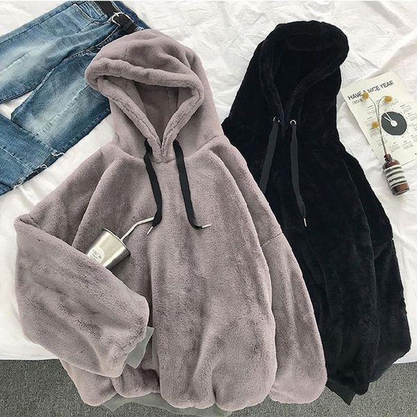 men's hoodies & sweatshirts 2021 winter wome hooded coat casual warm cashmere hoodie women's jumperkorean fashion loose pullovers, Black
men's hoodies & sweatshirts 2021 winter wome hooded coat casual warm cashmere hoodie women's jumperkorean fashion loose pullovers, Black