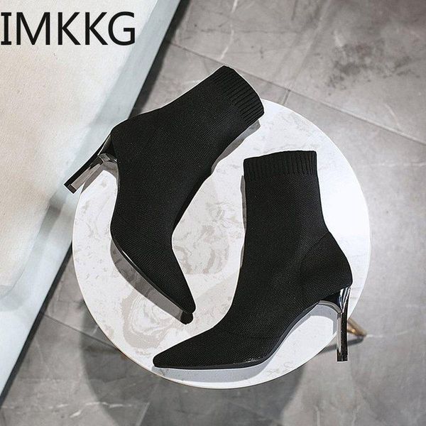 size 41 fashion metal blade heels socks boots women stretch fabric elastic stilettos heel ankle woman boats high, Black
size 41 fashion metal blade heels socks boots women stretch fabric elastic stilettos heel ankle woman boats high, Black