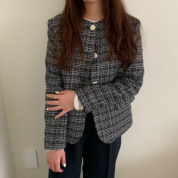 women's suits & blazers zawfl - women's plaid jacket, fashion long sleeve korean pocket, round neck clothing, autumn 2021, White;black
women's suits & blazers zawfl - women's plaid jacket, fashion long sleeve korean pocket, round neck clothing, autumn 2021, White;black