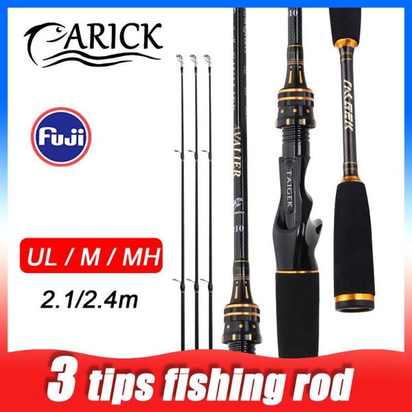 boat fishing rods 3 tips fuji baitcasting rod 2.1/2.4m surf spin ultra light carbon fiber carp casting lure feeder jig pold
boat fishing rods 3 tips fuji baitcasting rod 2.1/2.4m surf spin ultra light carbon fiber carp casting lure feeder jig pold