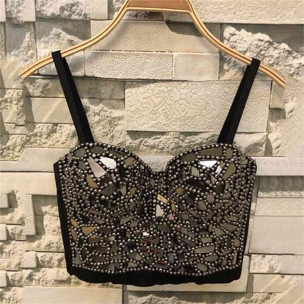 women's glitter rhinestone crop rave festival shiny silver sequin for party night club vintage vest 210407, White
women's glitter rhinestone crop rave festival shiny silver sequin for party night club vintage vest 210407, White