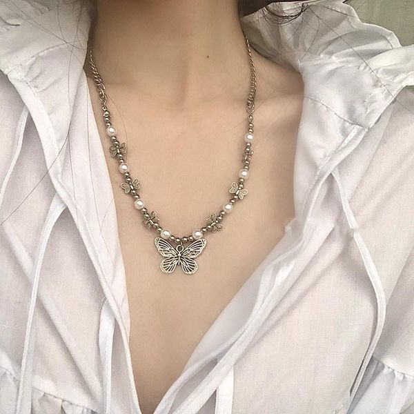 chains gothic butterfly pendant necklace for women choker aesthetic grunge chain accessories indie collar jewelry friends gift, Silver
chains gothic butterfly pendant necklace for women choker aesthetic grunge chain accessories indie collar jewelry friends gift, Silver