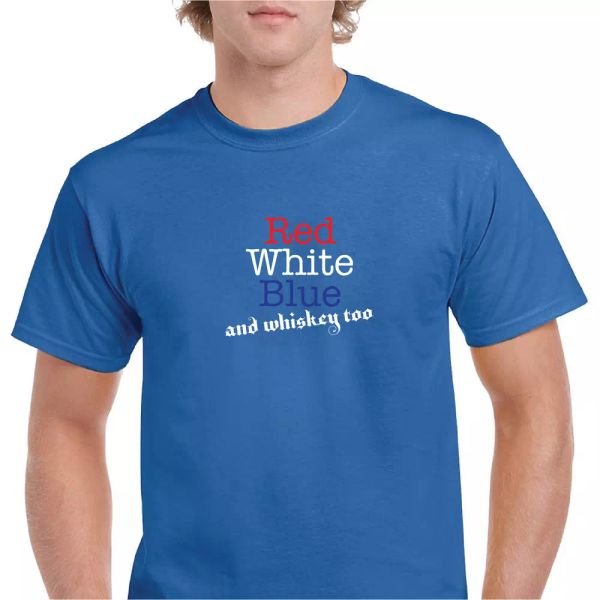 Red White Blue Whiskey Too 4th of July American Funny Mens Hashtag Cotton Shirt, White;black
Red White Blue Whiskey Too 4th of July American Funny Mens Hashtag Cotton Shirt, White;black