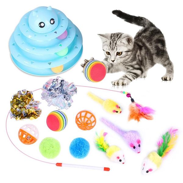 cat toys 14pcs pet toy combination set funny stick feather mouse bell ball supplies
cat toys 14pcs pet toy combination set funny stick feather mouse bell ball supplies