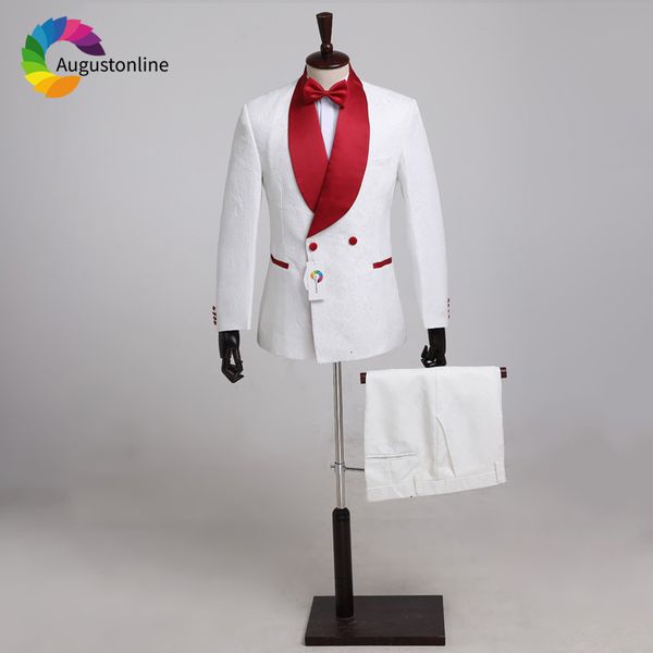 men's suits & blazers white floral pattern shawl lapel double breasted men wedding slim fit formal tuxedos costume homme mariage 2, White;black
men's suits & blazers white floral pattern shawl lapel double breasted men wedding slim fit formal tuxedos costume homme mariage 2, White;black