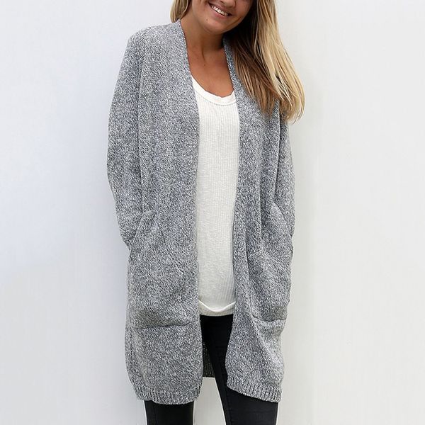 fashion sweater fine woolen autumn and winter 2021 women's t-shirt loose inclined pocket long knitted cardigan, White;black
fashion sweater fine woolen autumn and winter 2021 women's t-shirt loose inclined pocket long knitted cardigan, White;black