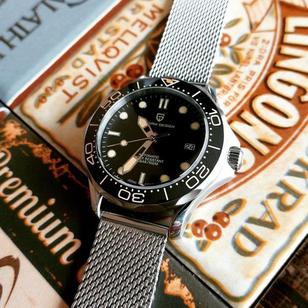 wristwatches military pagani design sports complementary 007 men's watch mechanical automatic nh35a movement 100m waterproof clock, Slivery;brown
wristwatches military pagani design sports complementary 007 men's watch mechanical automatic nh35a movement 100m waterproof clock, Slivery;brown