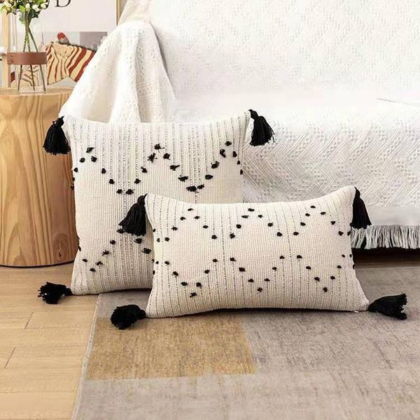 cushion/decorative pillow black and white geometric cushion cover 45x45cm/30x50cm tassels woven for home decoration sofa bed
cushion/decorative pillow black and white geometric cushion cover 45x45cm/30x50cm tassels woven for home decoration sofa bed