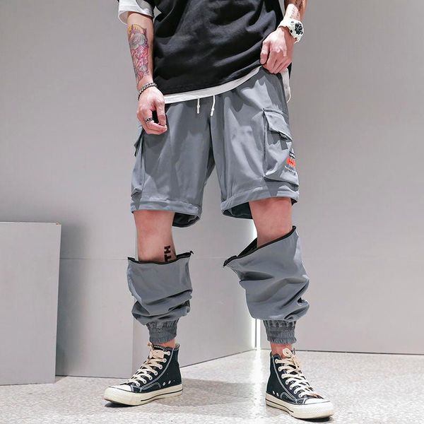men fashion streetwear mens jogger pants youth casual autumn ankle length cargo trousers loose detachable leg drop men's, Black
men fashion streetwear mens jogger pants youth casual autumn ankle length cargo trousers loose detachable leg drop men's, Black