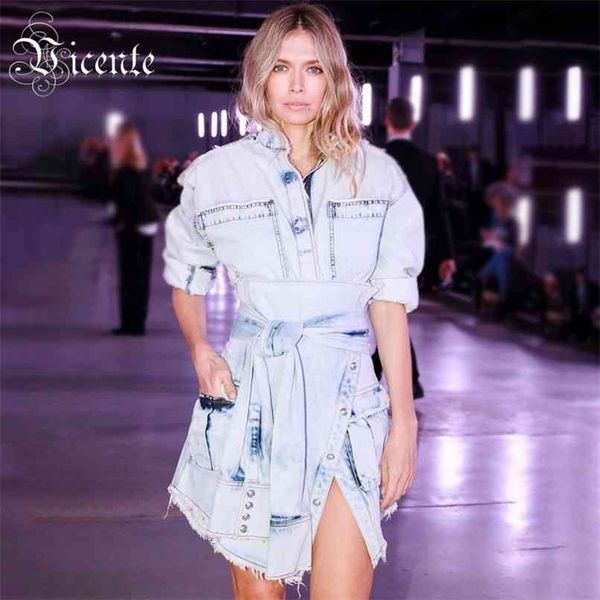 chic light blue two pieces denim suit halfsleeves sasles design club party casual skirt 210520, White
chic light blue two pieces denim suit halfsleeves sasles design club party casual skirt 210520, White
