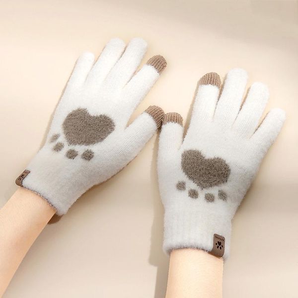 five fingers gloves autumn and winter women touch-screen cat- pattern warm split finger with fleece outdoor cold-proof full-finger, Blue;gray
five fingers gloves autumn and winter women touch-screen cat- pattern warm split finger with fleece outdoor cold-proof full-finger, Blue;gray