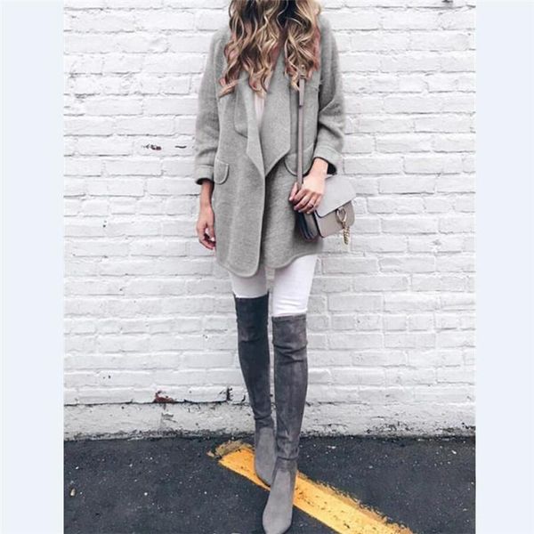 women's jackets gray women long coats sleeve casual spring open stitch solid jumper coat ladies jacket a48m, Black;brown
women's jackets gray women long coats sleeve casual spring open stitch solid jumper coat ladies jacket a48m, Black;brown