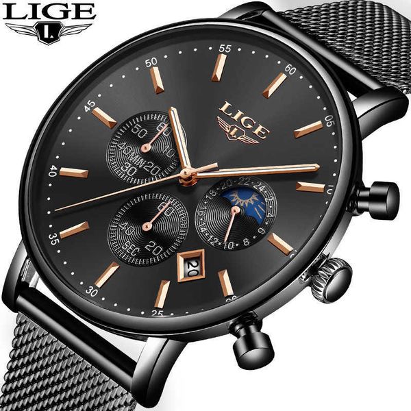 relogio masculino lige mens watches brand luxury quartz wristwatch male grid strap all steel waterproof sport chronograph 210527, Slivery;brown
relogio masculino lige mens watches brand luxury quartz wristwatch male grid strap all steel waterproof sport chronograph 210527, Slivery;brown