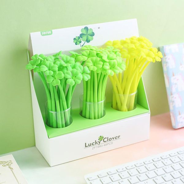 gel pens 4pcs 0.38mm luminous four leaf clover silicone signature pen stationery student writing school supply kids neutral gift
gel pens 4pcs 0.38mm luminous four leaf clover silicone signature pen stationery student writing school supply kids neutral gift