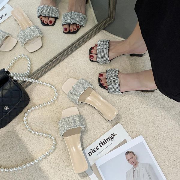 slippers women 2021 summer fashion high heels shoes rhinestone square toe beach slides ladies casual asakuchi sandals, Black
slippers women 2021 summer fashion high heels shoes rhinestone square toe beach slides ladies casual asakuchi sandals, Black