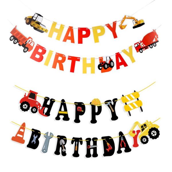 party decoration happy birthday banner construction vehicle excavator flags engineering vehicles theme kids
party decoration happy birthday banner construction vehicle excavator flags engineering vehicles theme kids