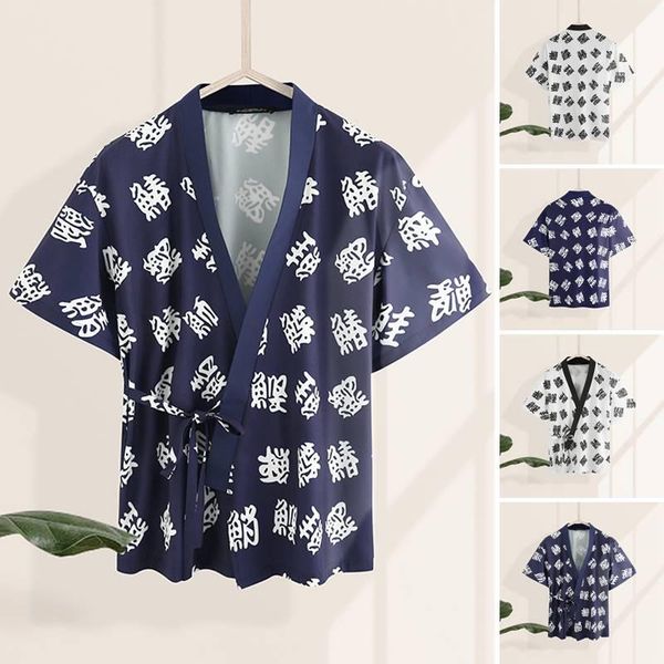 men's casual shirts incerun man half sleeve printed v neck cardigan outwear shirt men vintage japanese kimono blouse loose floral, White;black
men's casual shirts incerun man half sleeve printed v neck cardigan outwear shirt men vintage japanese kimono blouse loose floral, White;black