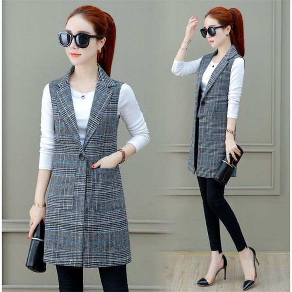 women's suits & blazers classic plaid single breasted women jacket blazer notched collar female coat fashion houndstooth long outwear, White;black
women's suits & blazers classic plaid single breasted women jacket blazer notched collar female coat fashion houndstooth long outwear, White;black