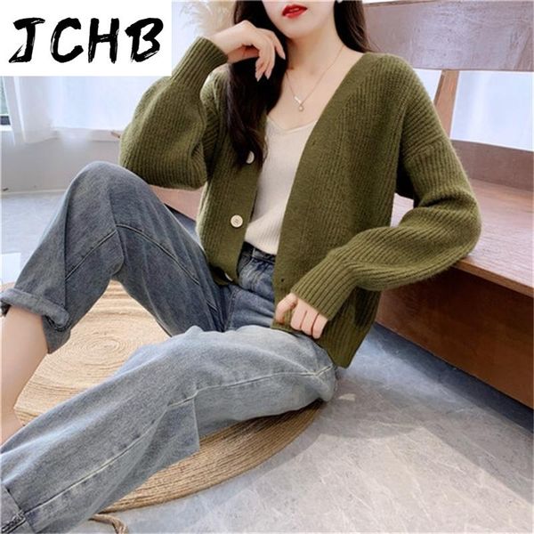women's knits & tees jchb 2021 sweaters korean female cardigan knitted short cardigans for women spring autumn pull femme pph31, White
women's knits & tees jchb 2021 sweaters korean female cardigan knitted short cardigans for women spring autumn pull femme pph31, White