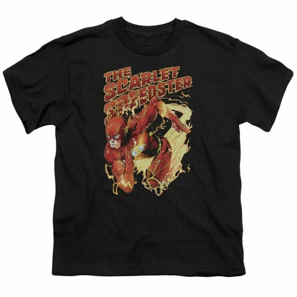 the flash scarlet speedster kids youth t shirt licensed tv dc comics tee black, White;black
the flash scarlet speedster kids youth t shirt licensed tv dc comics tee black, White;black