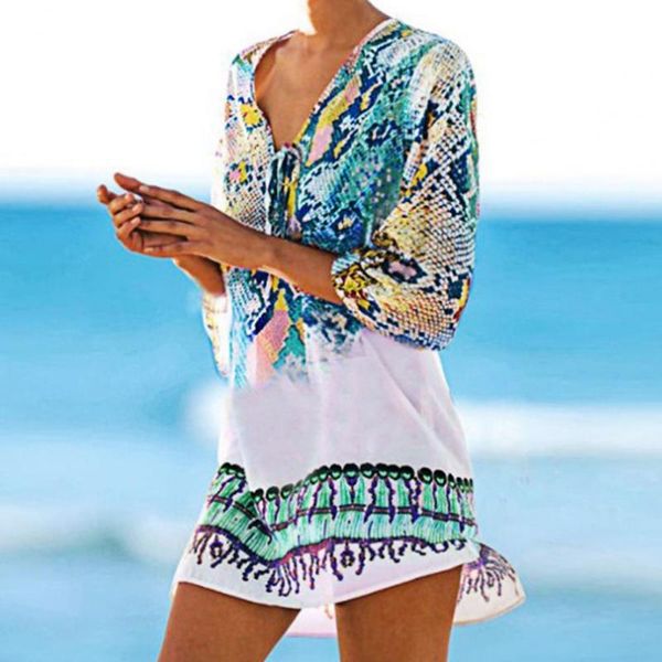 beach caftan swimsuit print chiffon pareo robe plage dress sarong tunic beachwear women's summer bikini cover up swimwear, White;black
beach caftan swimsuit print chiffon pareo robe plage dress sarong tunic beachwear women's summer bikini cover up swimwear, White;black