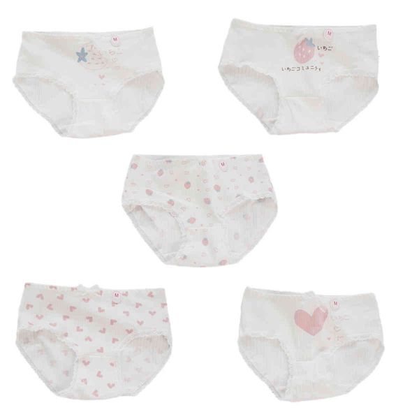 japanese womens cute cartoon panties kawaii cotton underwear schoolgirl strawberry printed white briefs 5-pack underpants, Black;pink
japanese womens cute cartoon panties kawaii cotton underwear schoolgirl strawberry printed white briefs 5-pack underpants, Black;pink