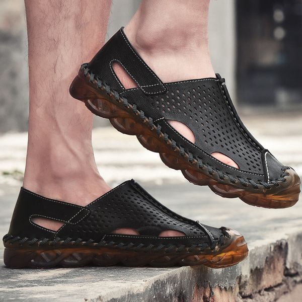 464748 size cross-border summer new mens large size 48 sandals trendy beach shoes sandals hole shoes mens breathable shoes 2059, Black
464748 size cross-border summer new mens large size 48 sandals trendy beach shoes sandals hole shoes mens breathable shoes 2059, Black