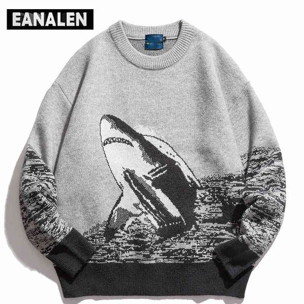 harajuku vintage ocean shark knitted men oversized fashion winter pullover women jumper grandpa ugly sweater hip hop, Black
harajuku vintage ocean shark knitted men oversized fashion winter pullover women jumper grandpa ugly sweater hip hop, Black