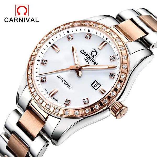 wristwatches 2021 carnival mechanical watch women leather bracelet waterproof sapphire mirror stainless steel automatic watches, Slivery;brown
wristwatches 2021 carnival mechanical watch women leather bracelet waterproof sapphire mirror stainless steel automatic watches, Slivery;brown