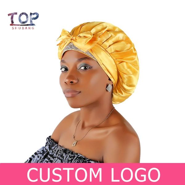 party hats 10pcs women gold satin bonnet custom logo with long wrap headband tie around diamond glitter bling sleep
party hats 10pcs women gold satin bonnet custom logo with long wrap headband tie around diamond glitter bling sleep