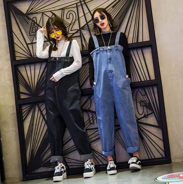 women's jumpsuits & rompers bib female spring and autumn 2021 version of the loose large size student high waist tooling denim one-piec, Black;white
women's jumpsuits & rompers bib female spring and autumn 2021 version of the loose large size student high waist tooling denim one-piec, Black;white