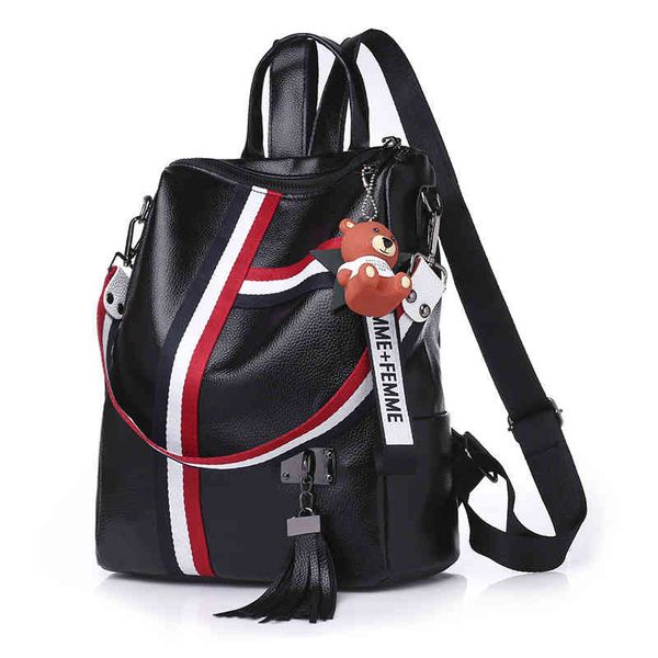 handbag korean tassel backpack single shoulder diagonal fashion leisure contrast color women's, Black;red
handbag korean tassel backpack single shoulder diagonal fashion leisure contrast color women's, Black;red