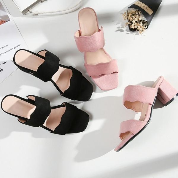 slippers pqecfs big size 32-44 2021 summer fashion women sweet solid heels sandals 2 colors, Black
slippers pqecfs big size 32-44 2021 summer fashion women sweet solid heels sandals 2 colors, Black