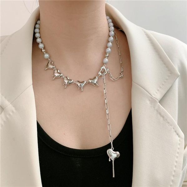 pendant necklaces vintage design metal peach heart shape tassel for women fashion party jewelry punk irregular beads chokers, Silver
pendant necklaces vintage design metal peach heart shape tassel for women fashion party jewelry punk irregular beads chokers, Silver